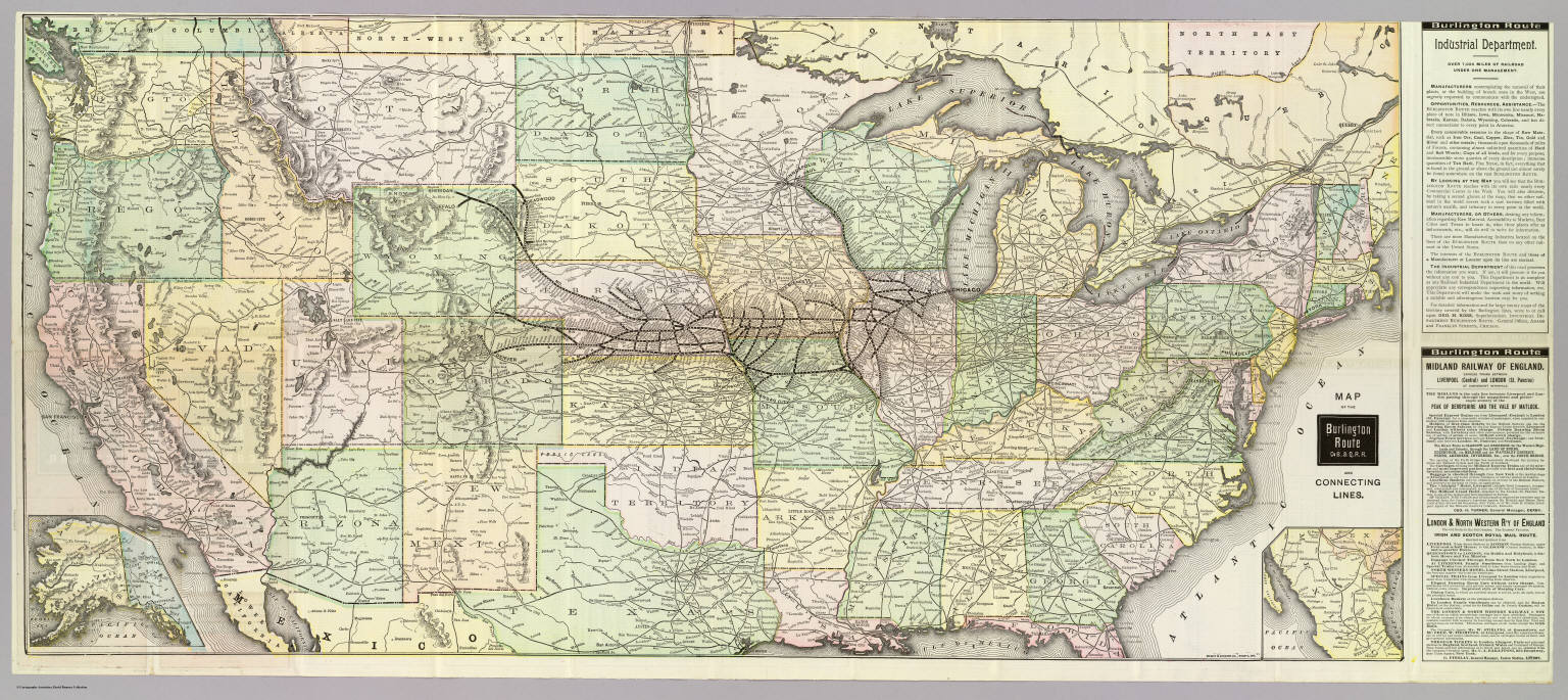 Map of the Burlington Route. - David Rumsey Historical Map Collection