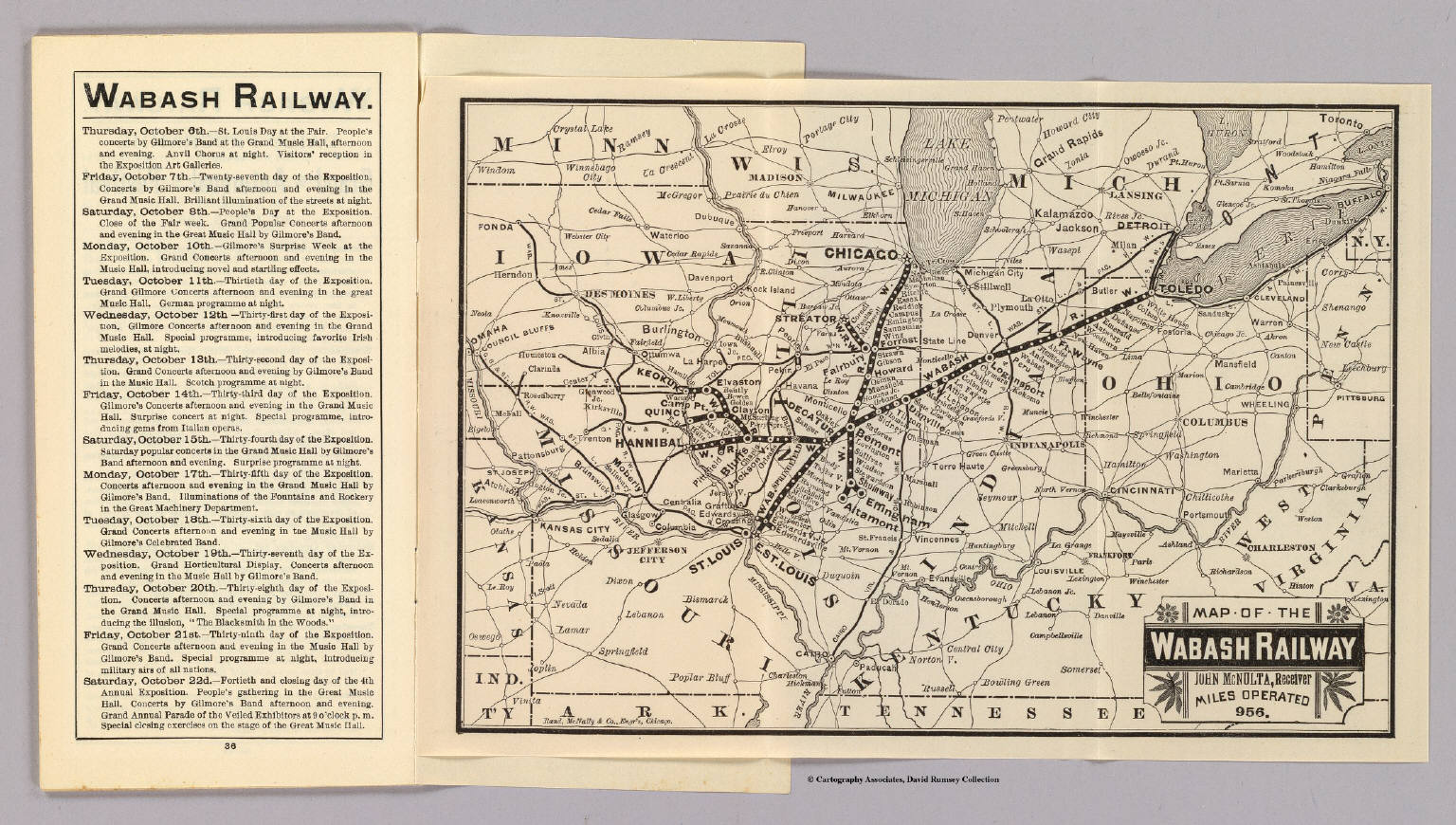 Map Wabash Railway David Rumsey Historical Map Collection