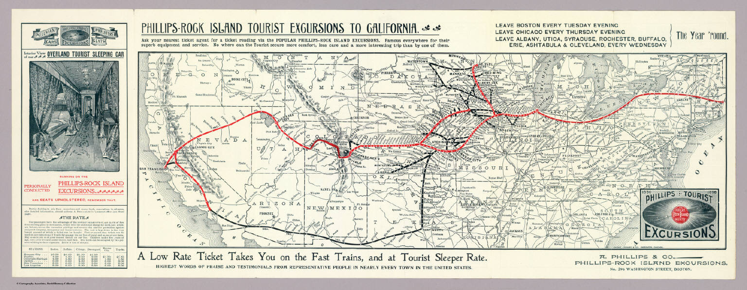 Phillips Tourist Excursions. - David Rumsey Historical Map Collection