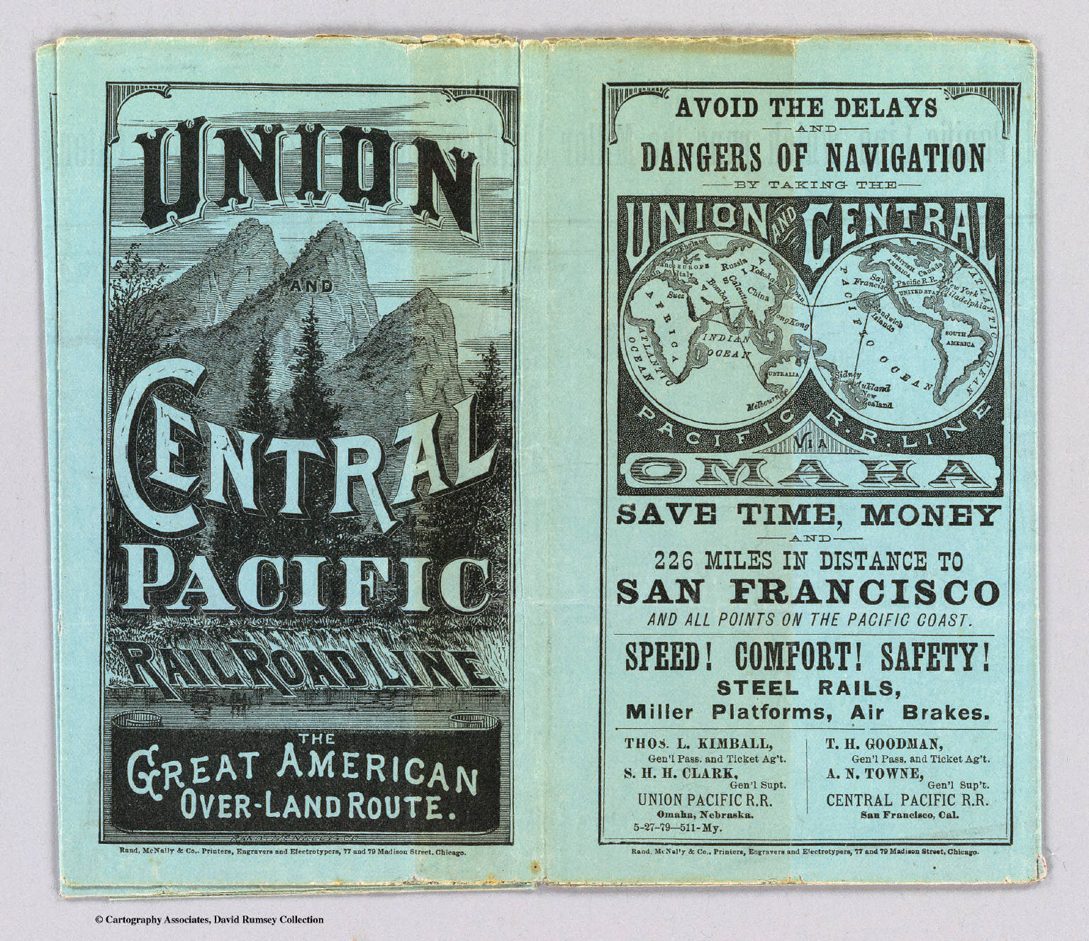 Cover Union and Central Pacific Railroad line. David Rumsey