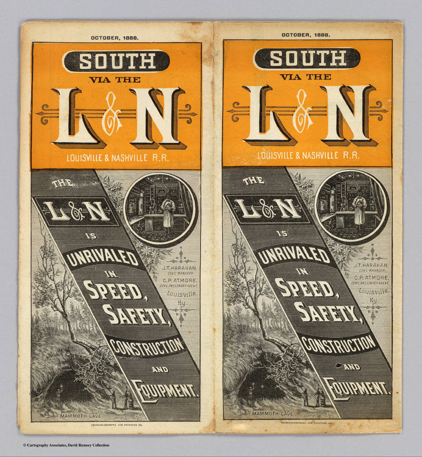 Cover L&N Louisville & Nashville R.R. David Rumsey Historical Map