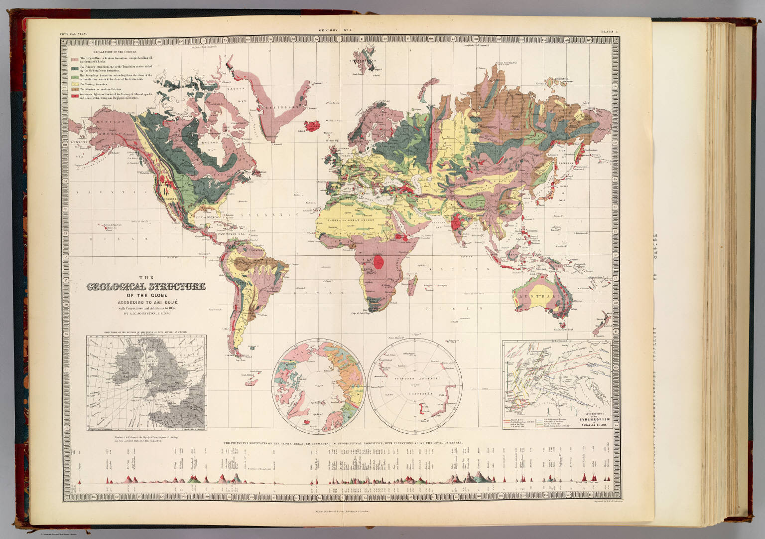 Geological Structure Of Globe David Rumsey Historical Map Collection 3036