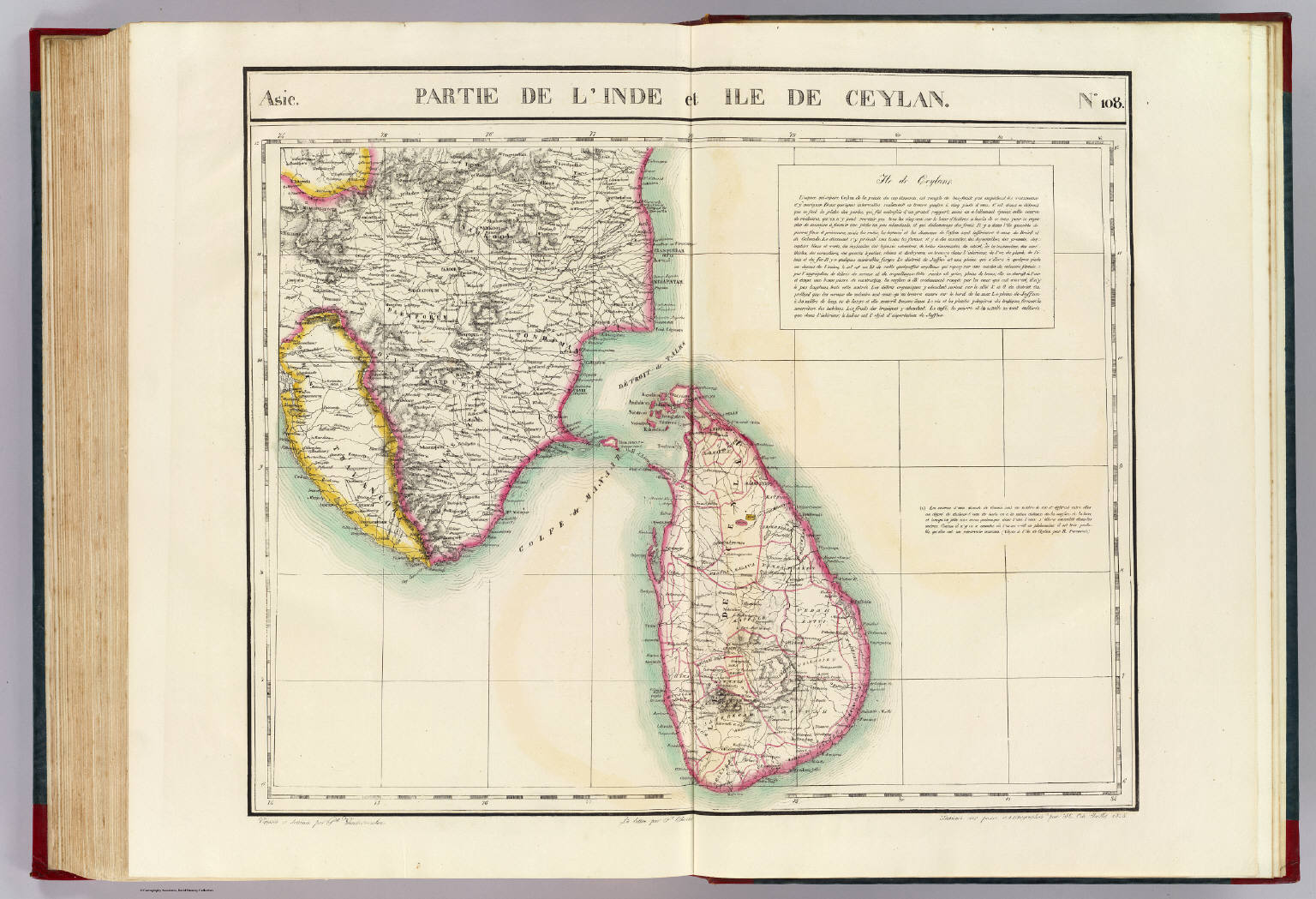 Partie, l'Inde et Ceylan. Asie 108. David Rumsey Historical Map
