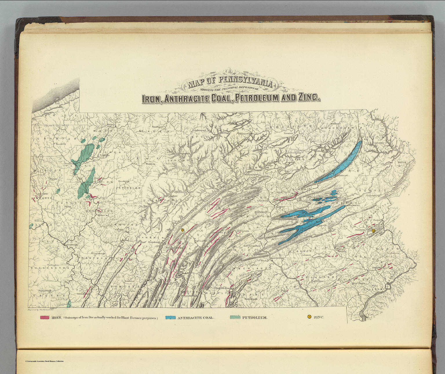 Penn. iron, coal, petroleum, zinc. David Rumsey Historical Map Collection