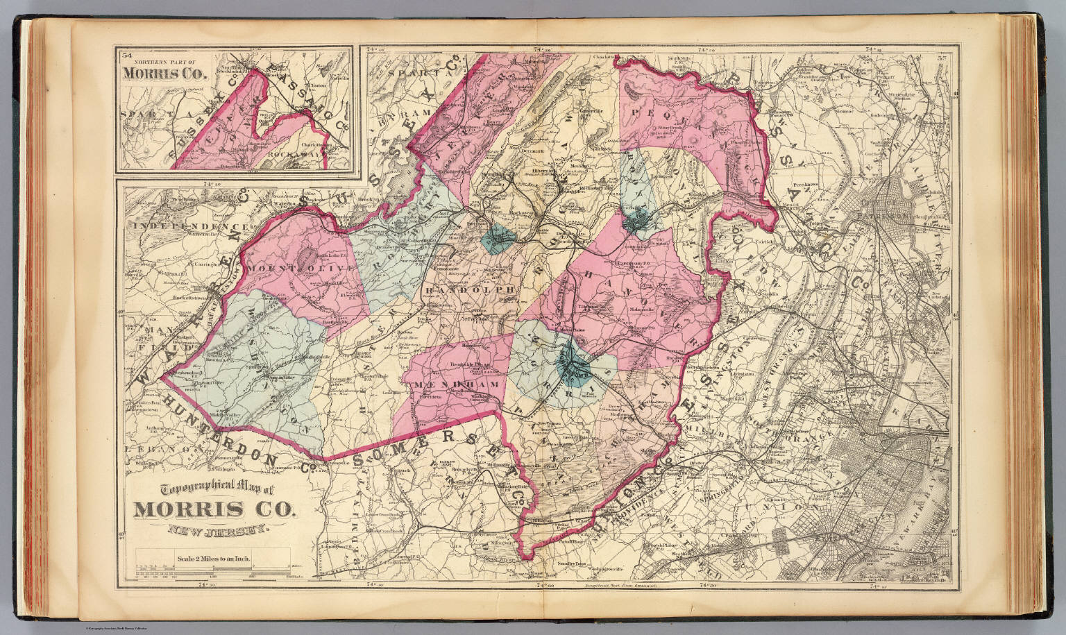 Morris Co Nj David Rumsey Historical Map Collection 1837