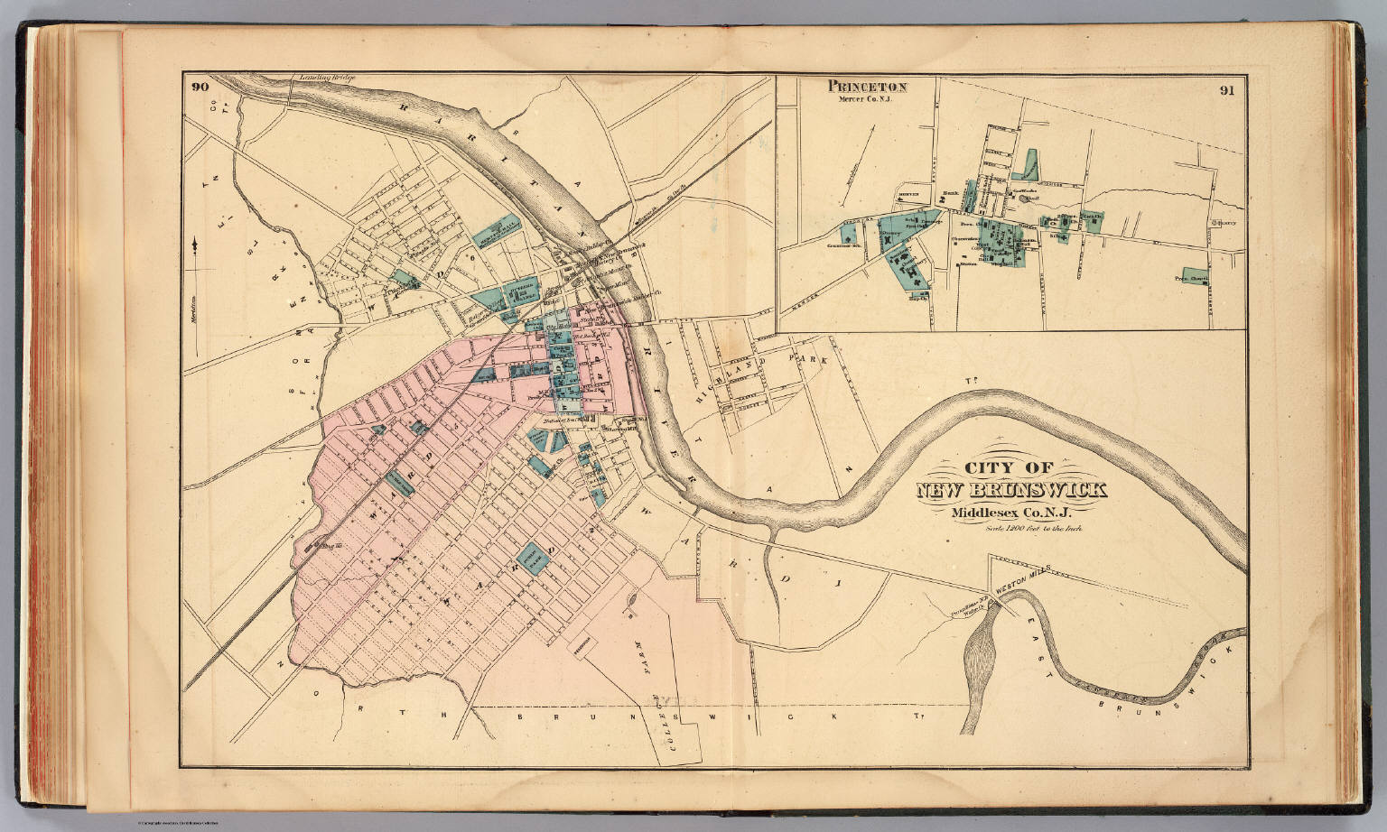 New Brunswick Nj Map New Brunswick, Princeton. - David Rumsey Historical Map Collection