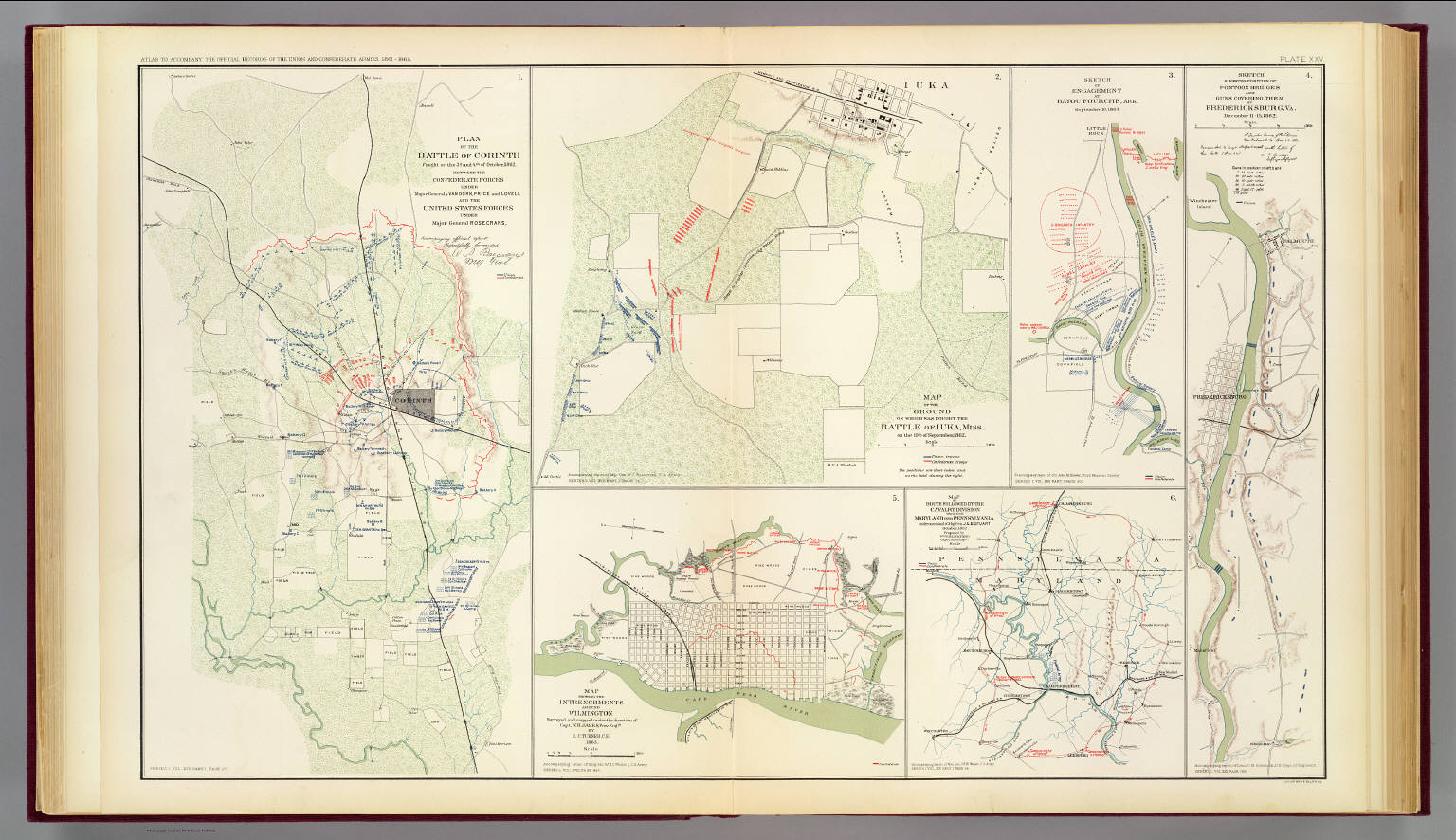 Battle of Corinth; Iuka; Bayou Fourche; Fredericksburg; Wilmington