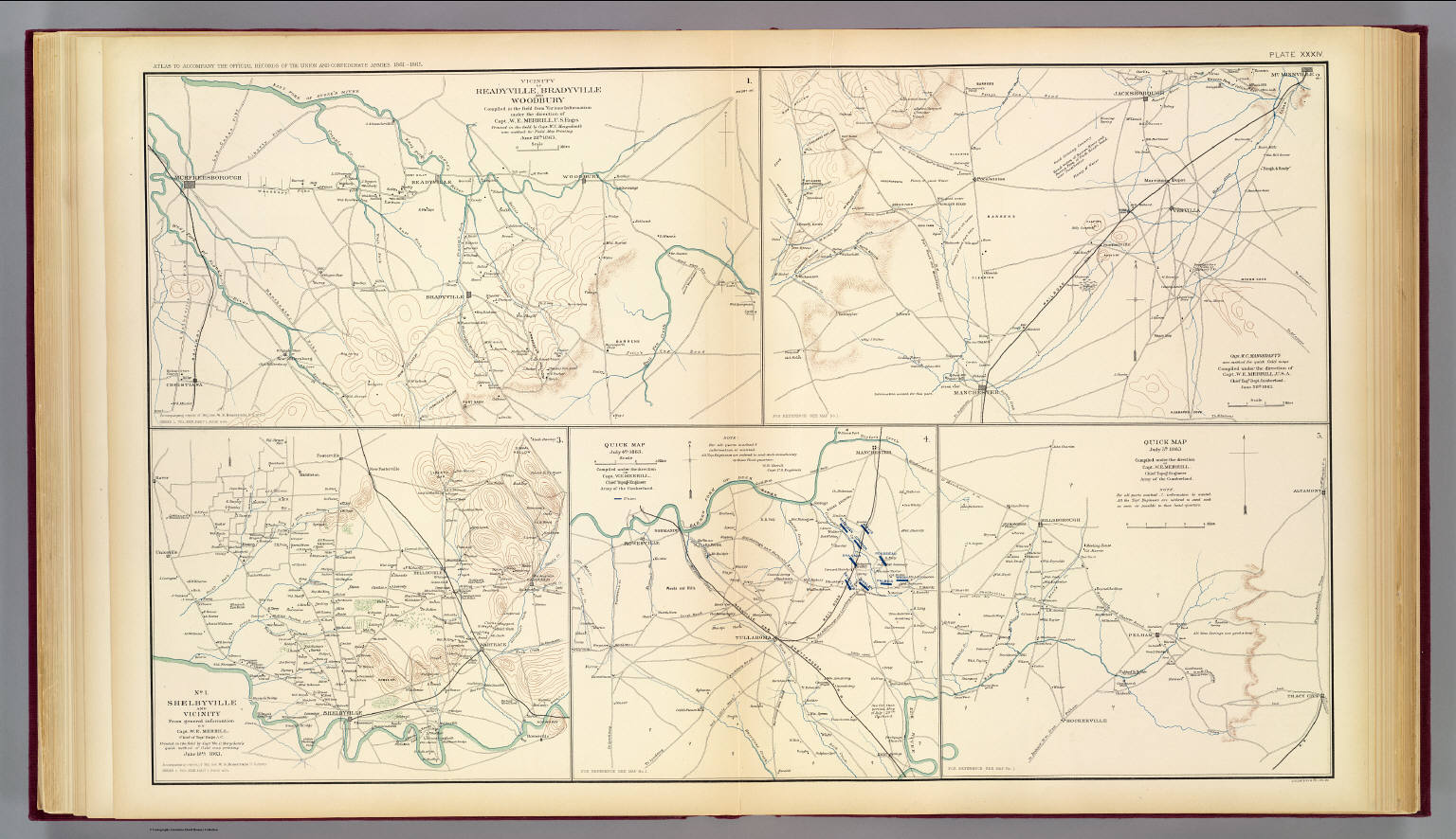 Readyville, Bradyville, Woodbury. - David Rumsey Historical Map Collection