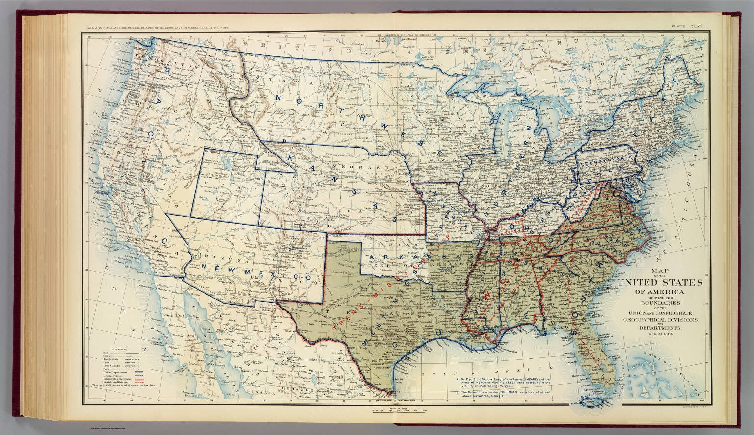 Usa Dec 1864 David Rumsey Historical Map Collection