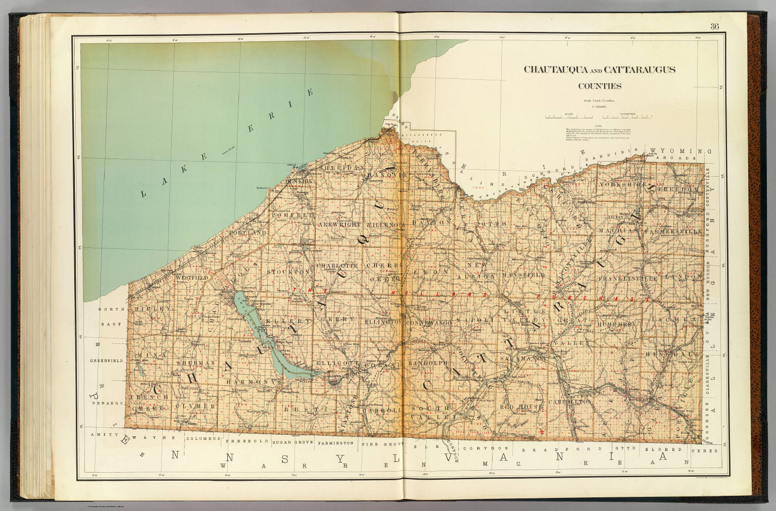 Chautauqua, Cattaraugus counties. David Rumsey Historical Map Collection