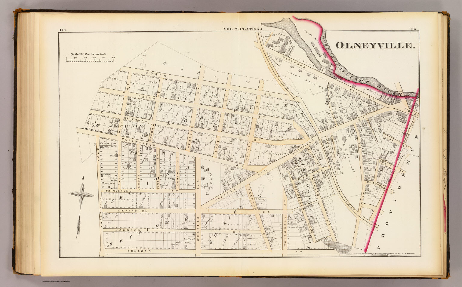 v.2 pl.AA Olneyville. - David Rumsey Historical Map Collection