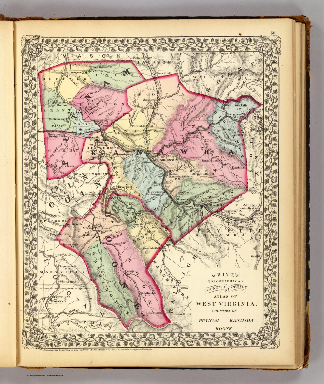 Putnam County Wv Map Putnam, Kanawha, Boone Counties. - David Rumsey Historical Map Collection