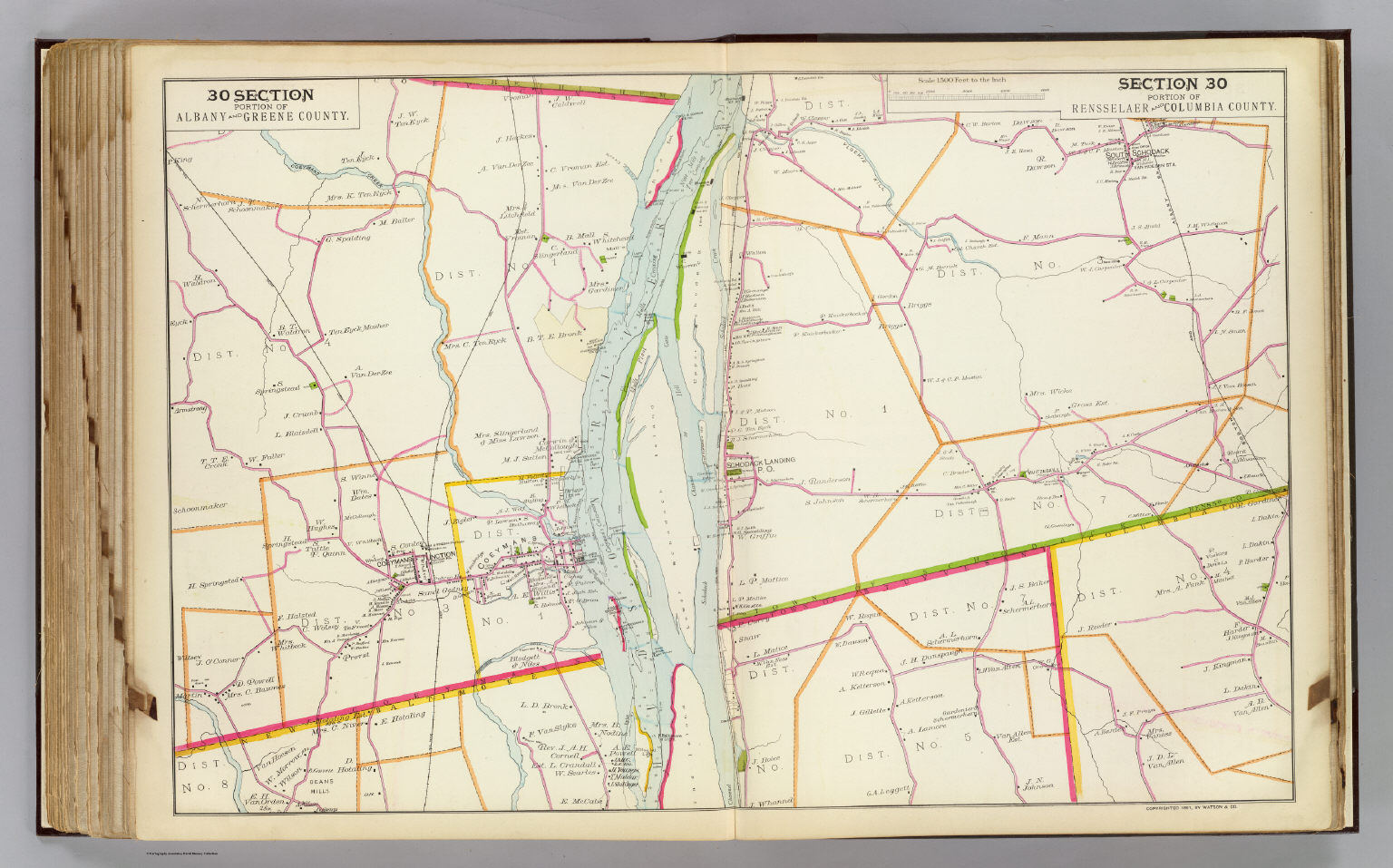 30 Albany, Greene, Rensselaer, Columbia counties. David Rumsey