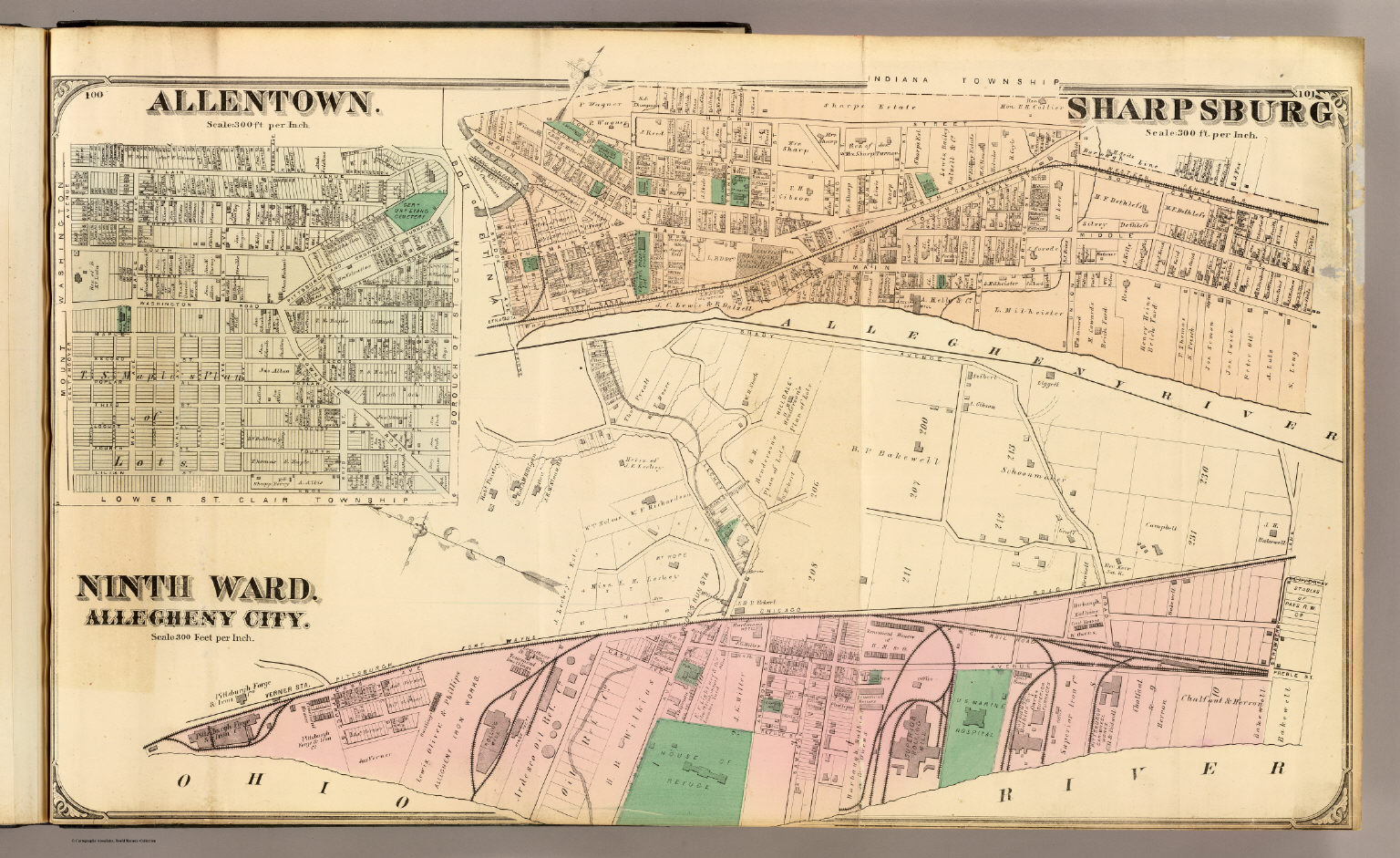 Allegheny ward 9; Sharpsburg. David Rumsey Historical Map Collection