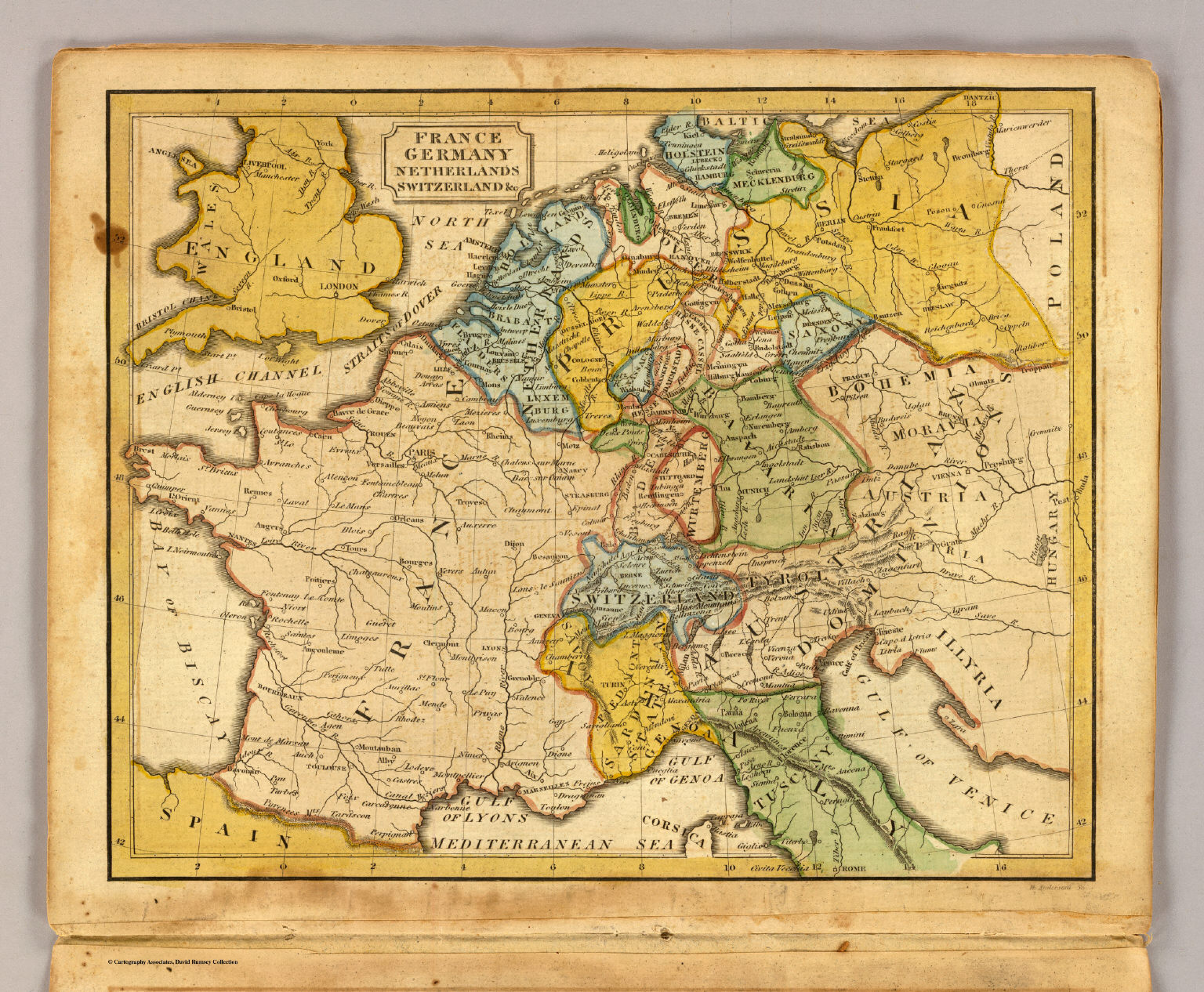 France Germany Netherlands Switzerland C David Rumsey Historical Map Collection