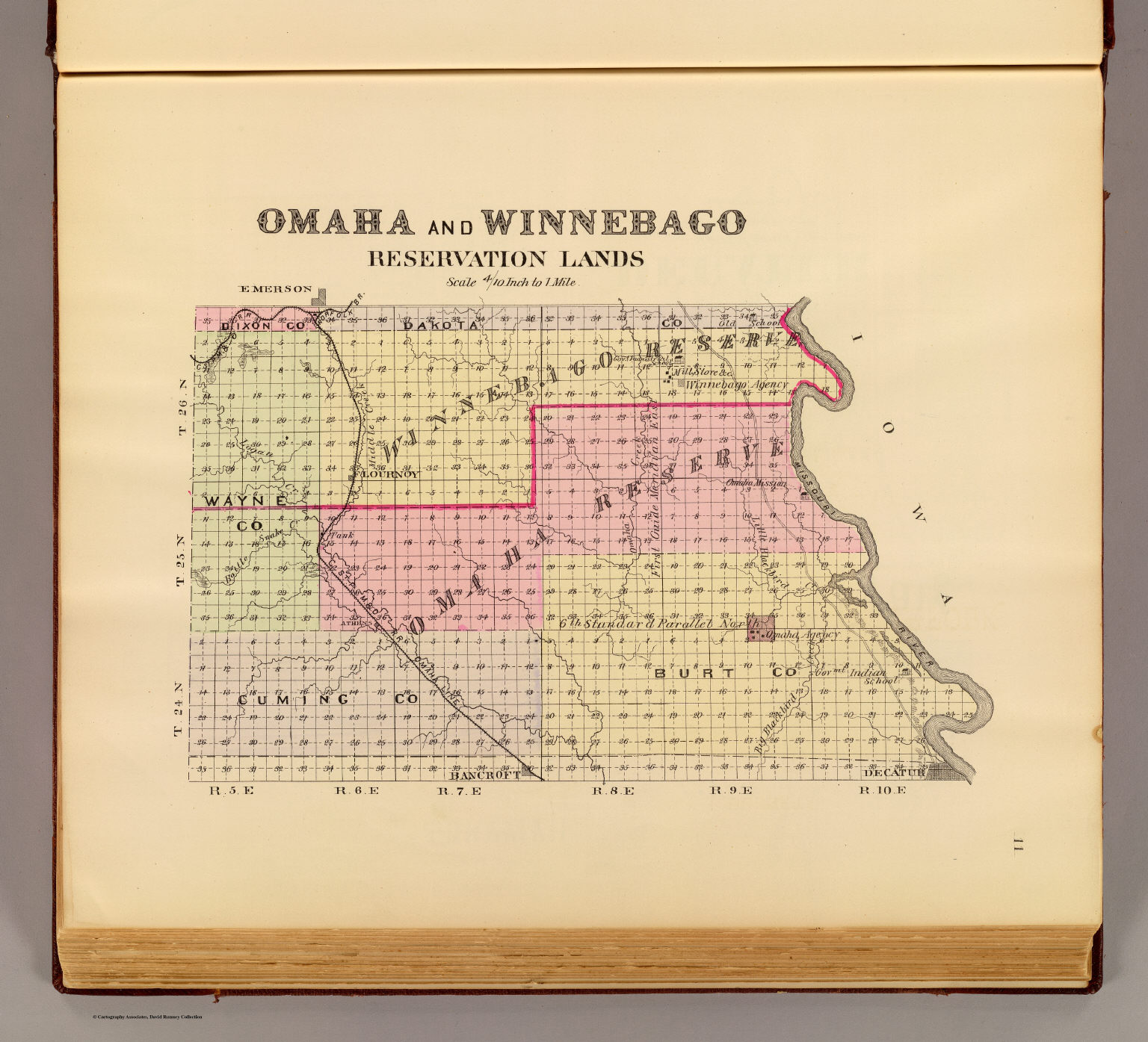 Omaha, Winnebago reservation lands. - David Rumsey Historical Map ...