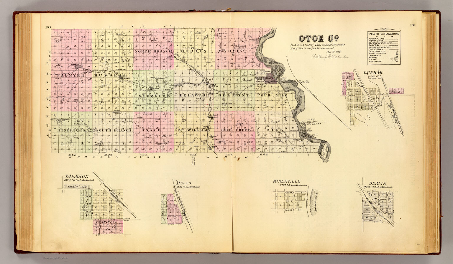 Otoe Co. David Rumsey Historical Map Collection