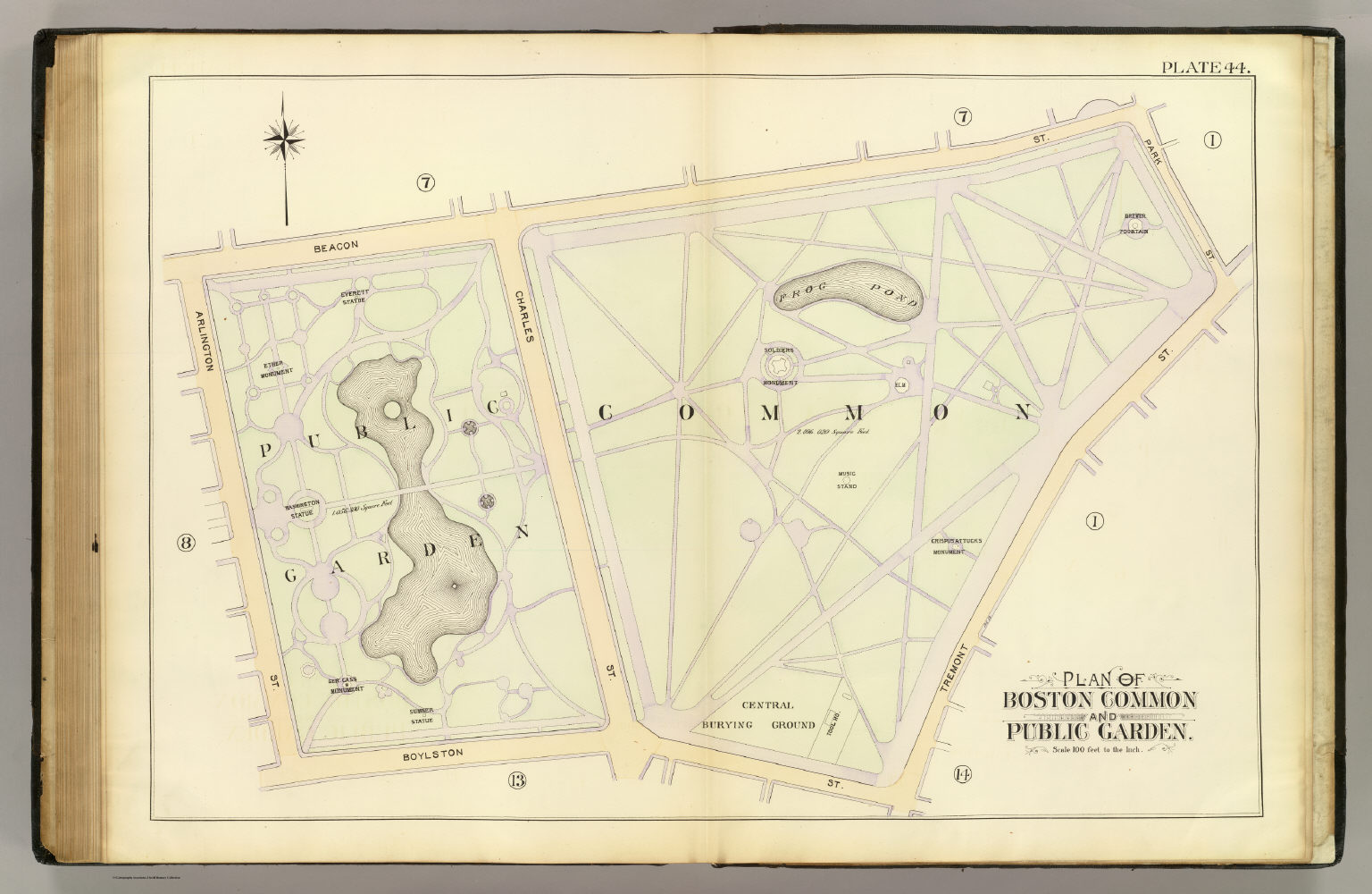 44. Boston Common, Public Garden. - David Rumsey Historical Map Collection