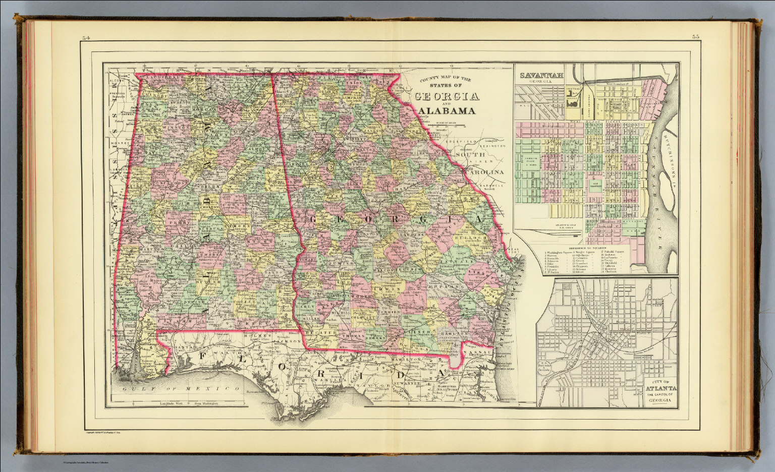 Georgia Alabama David Rumsey Historical Map Collection 8033