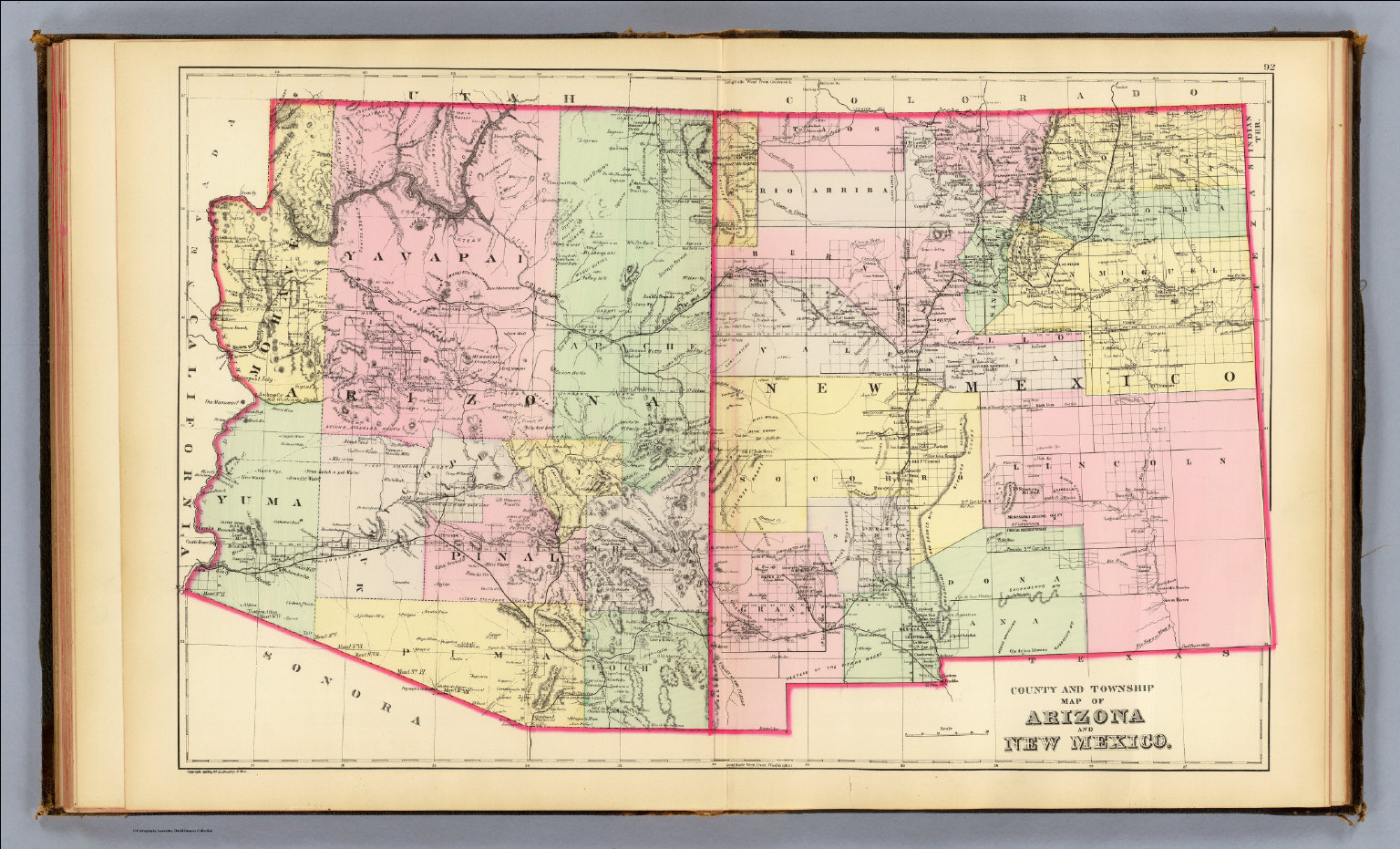 Arizona New Mexico David Rumsey Historical Map Collection