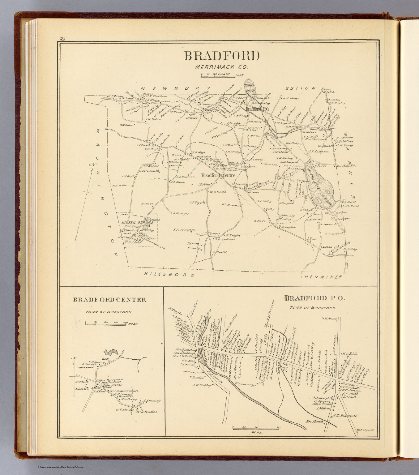 Bradford, Merrimack Co. David Rumsey Historical Map Collection