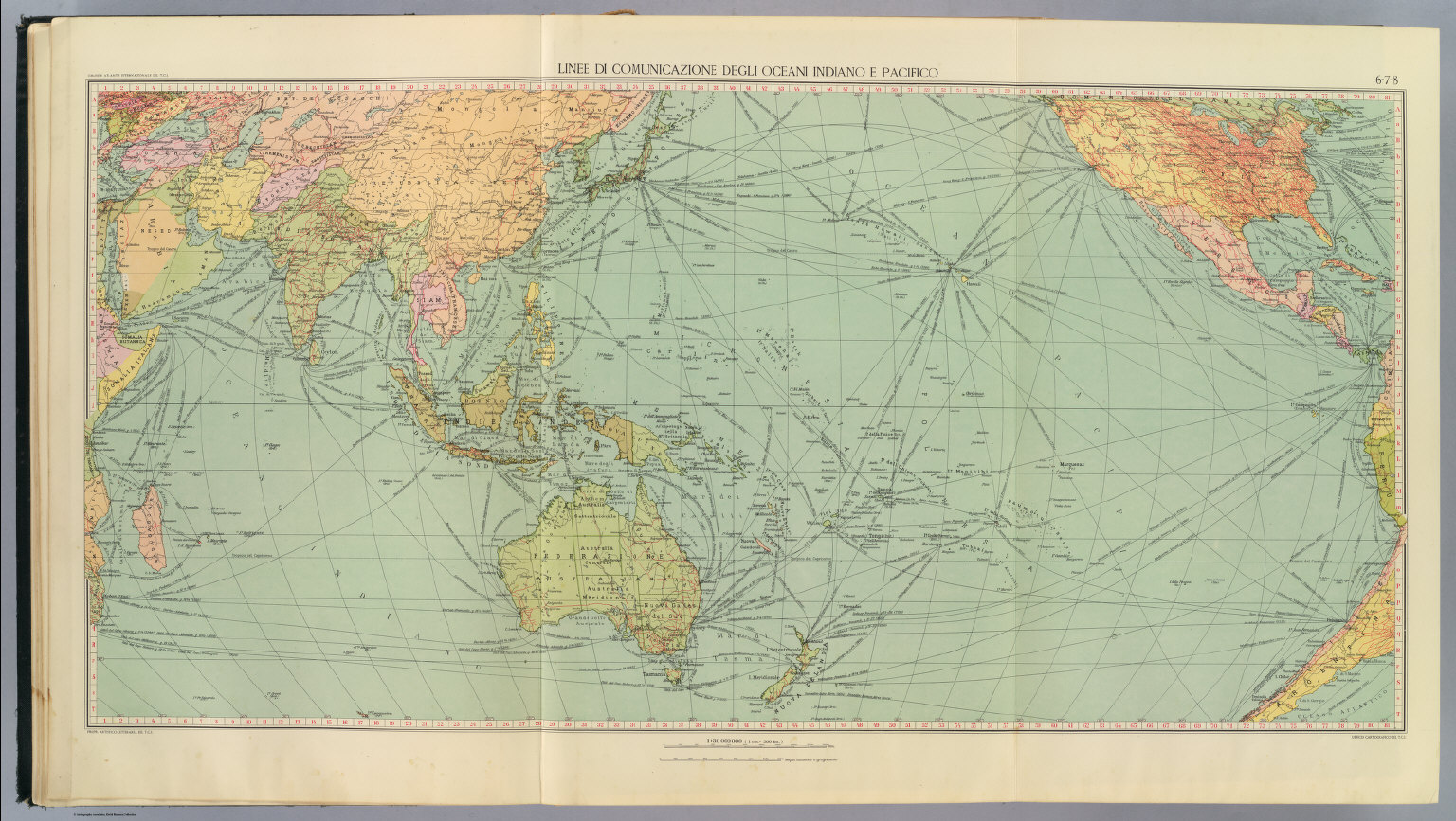 6-8. Linee di comunicazione, oceano Indiano, Pacifico. - David Rumsey ...