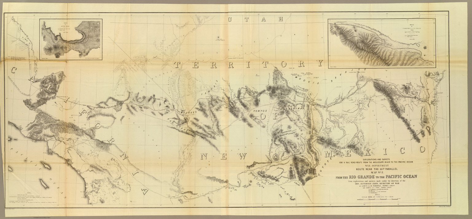 From the Rio Grande to the Pacific Ocean. - David Rumsey Historical Map ...