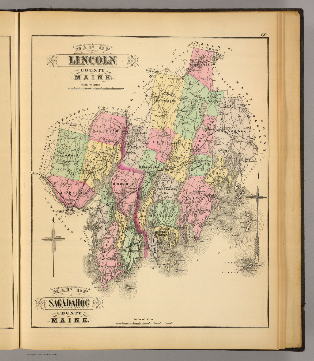 Lincoln Co., Sagadahoc Co. David Rumsey Historical Map Collection