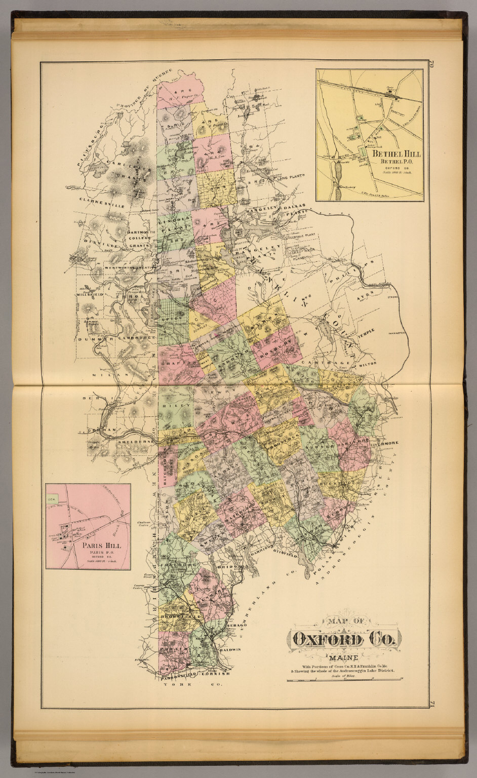 Oxford Co., Maine. David Rumsey Historical Map Collection