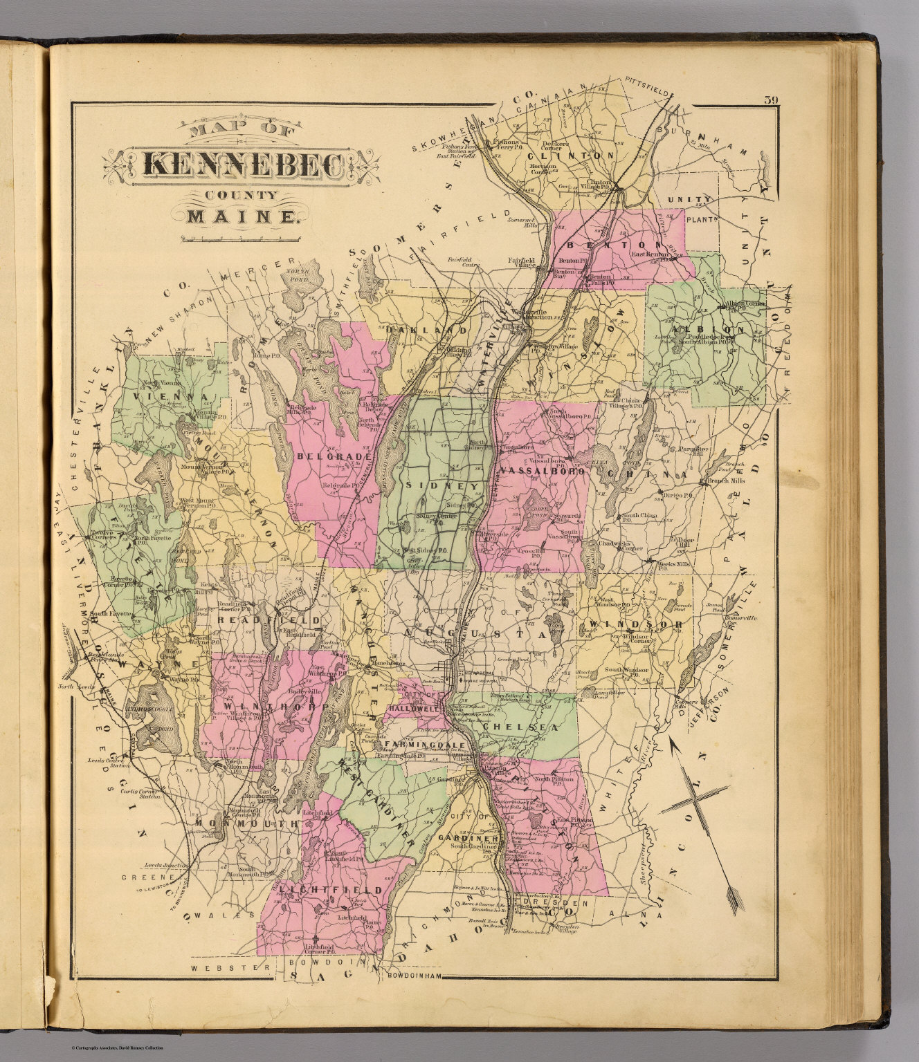 Kennebec Co., Maine. David Rumsey Historical Map Collection