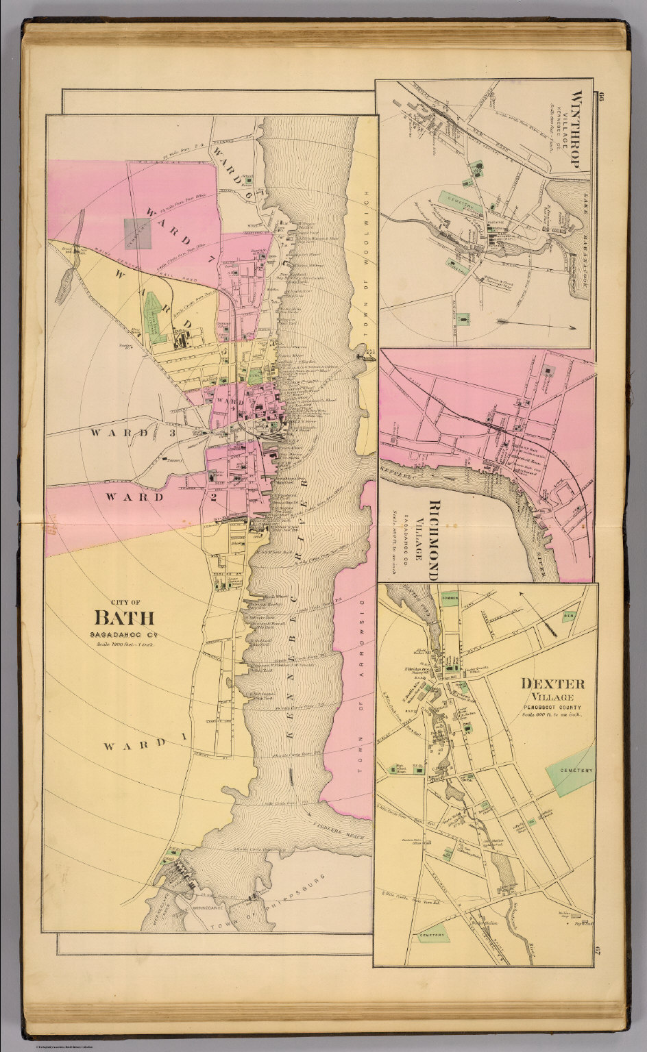 Property Lines Map Maine Bath, Sagadahoc Co. - David Rumsey Historical Map Collection