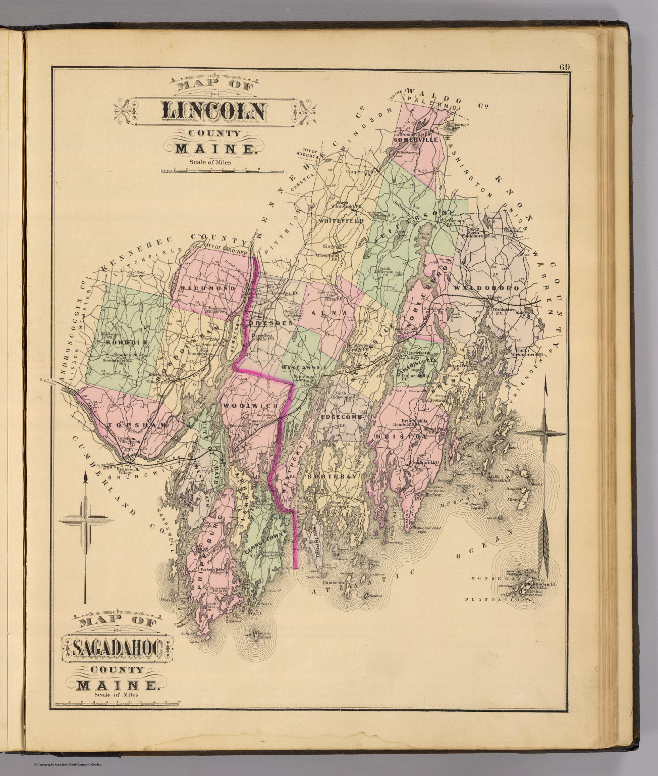 Lincoln Co., Sagadahoc Co. David Rumsey Historical Map Collection