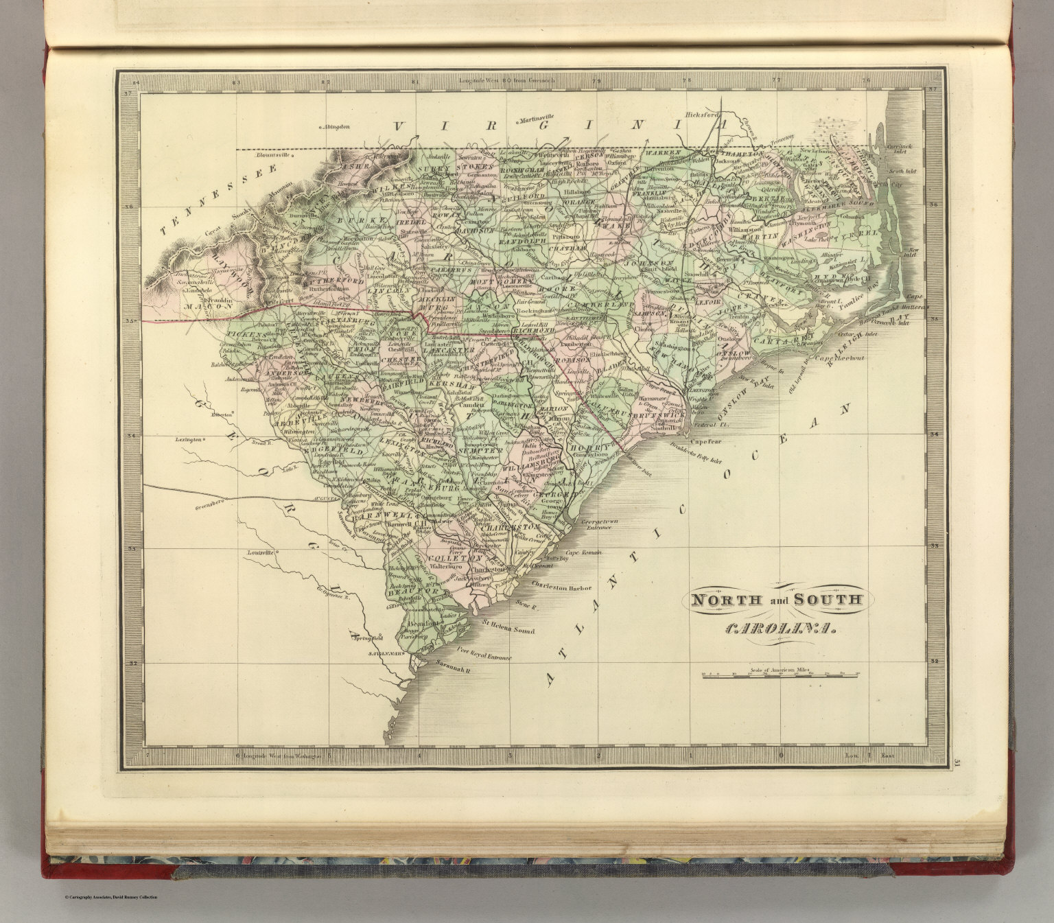 North And South Carolina David Rumsey Historical Map Collection 2190