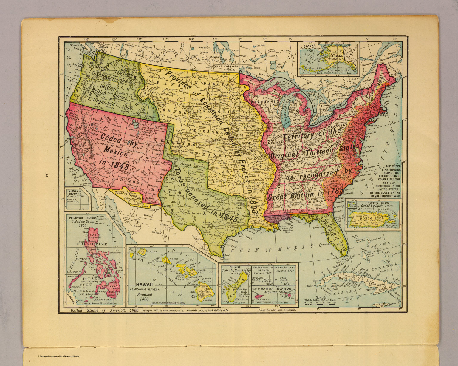 United States Of America 1900 David Rumsey Historical Map Collection