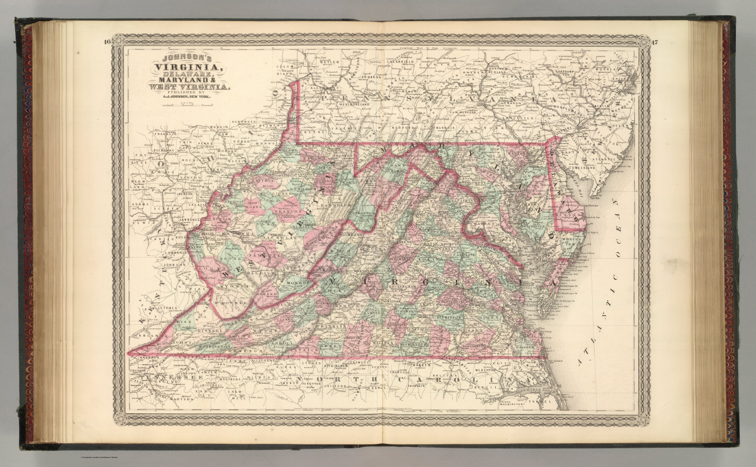 Virginia, Delaware, Maryland, and West Virginia. David Rumsey