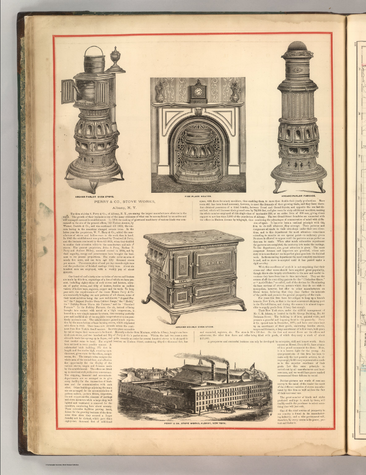 Perry & Co., Stove Works, Albany, N.Y.. - David Rumsey Historical Map ...