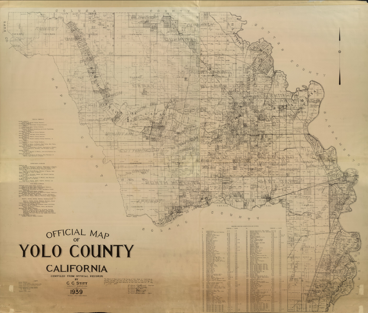 Official Map of Yolo County, California, 1939. - David Rumsey 