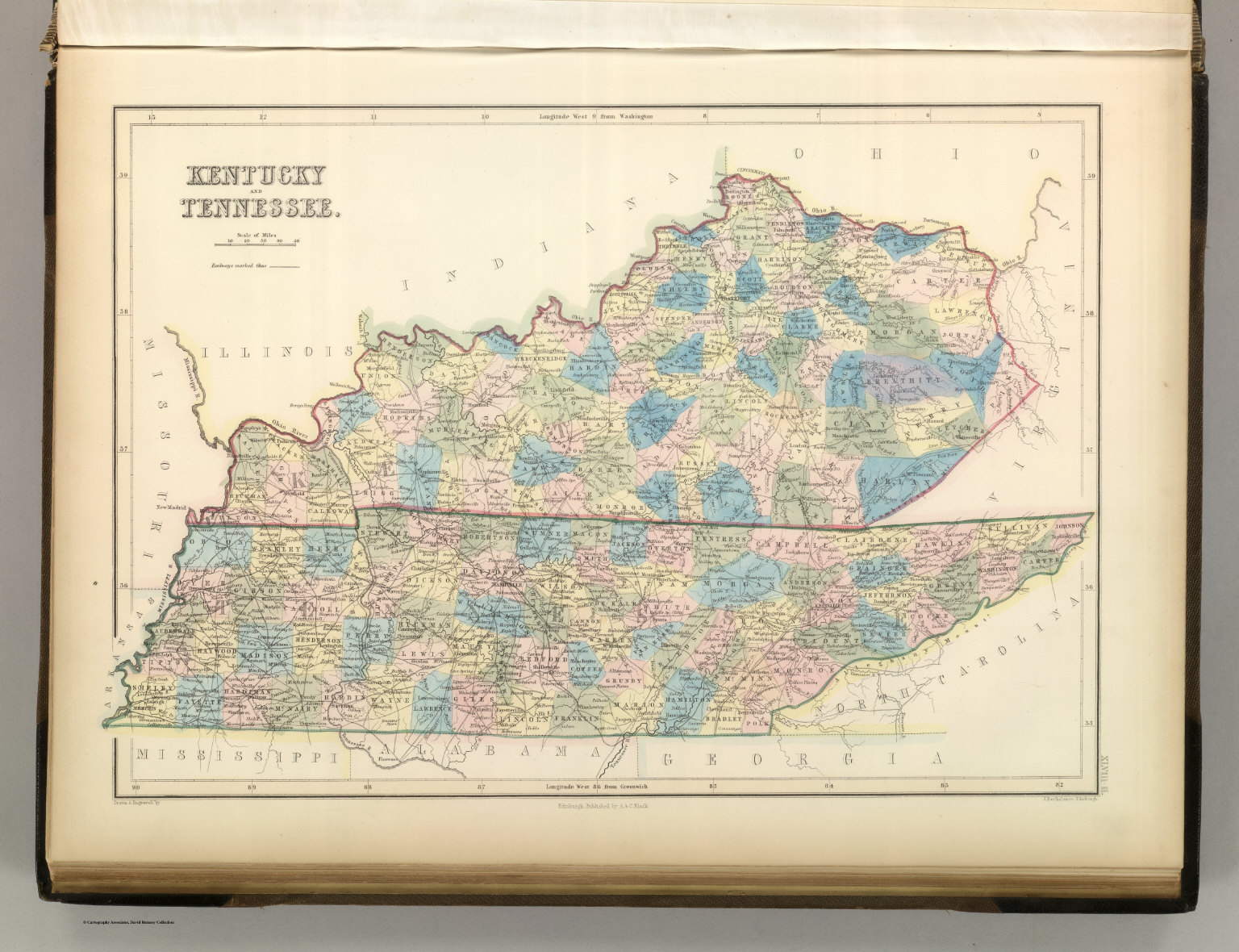 Kentucky And Tennessee David Rumsey Historical Map Collection 