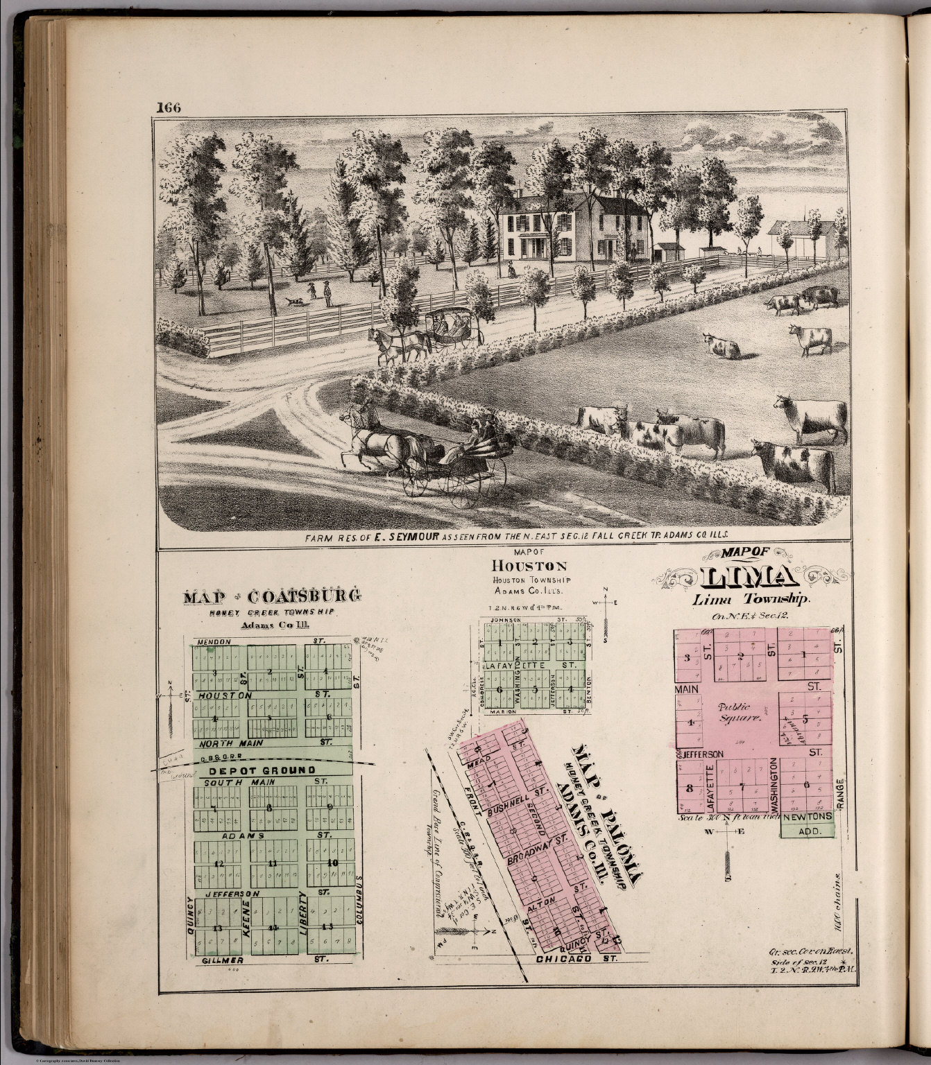Coatsburg. Houston. Paloma. Lima, Illinois. (View) Residence of E