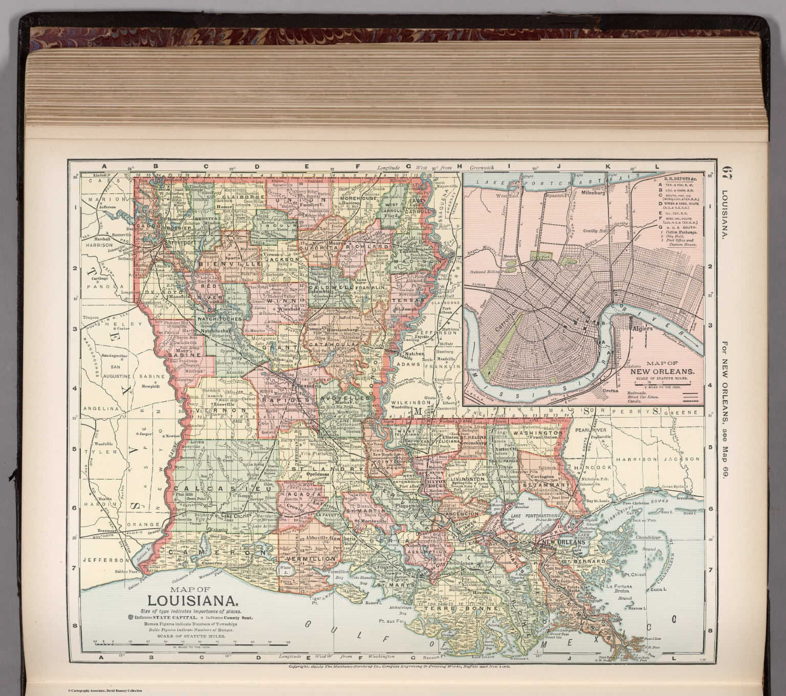 Map of Louisiana. 67 - David Rumsey Historical Map Collection