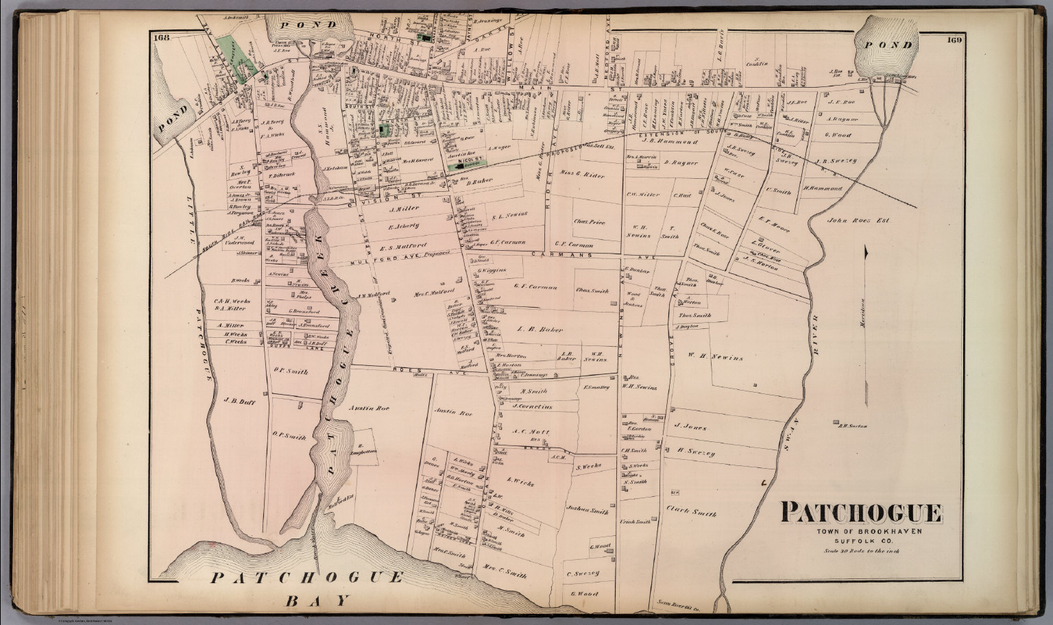 Patchogue, in Brookhaven. Long Island. - David Rumsey Historical Map 