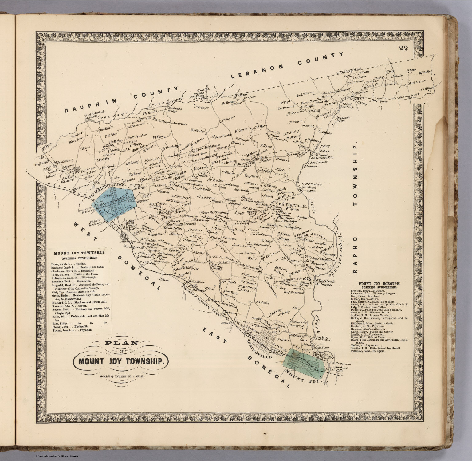 Mount Joy Pa Map Mount Joy Township, Lancaster County, Pennsylvania. - David Rumsey  Historical Map Collection