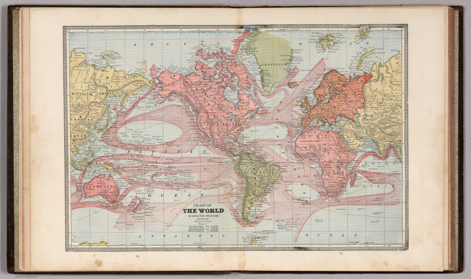 Chart of the World in Mercator's Projection. - David Rumsey Historical ...