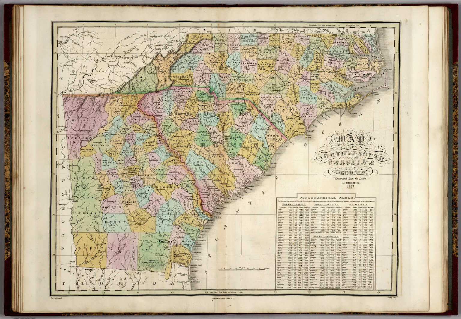 North Carolina South Carolina And Georgia David Rumsey Historical Map Collection 1402