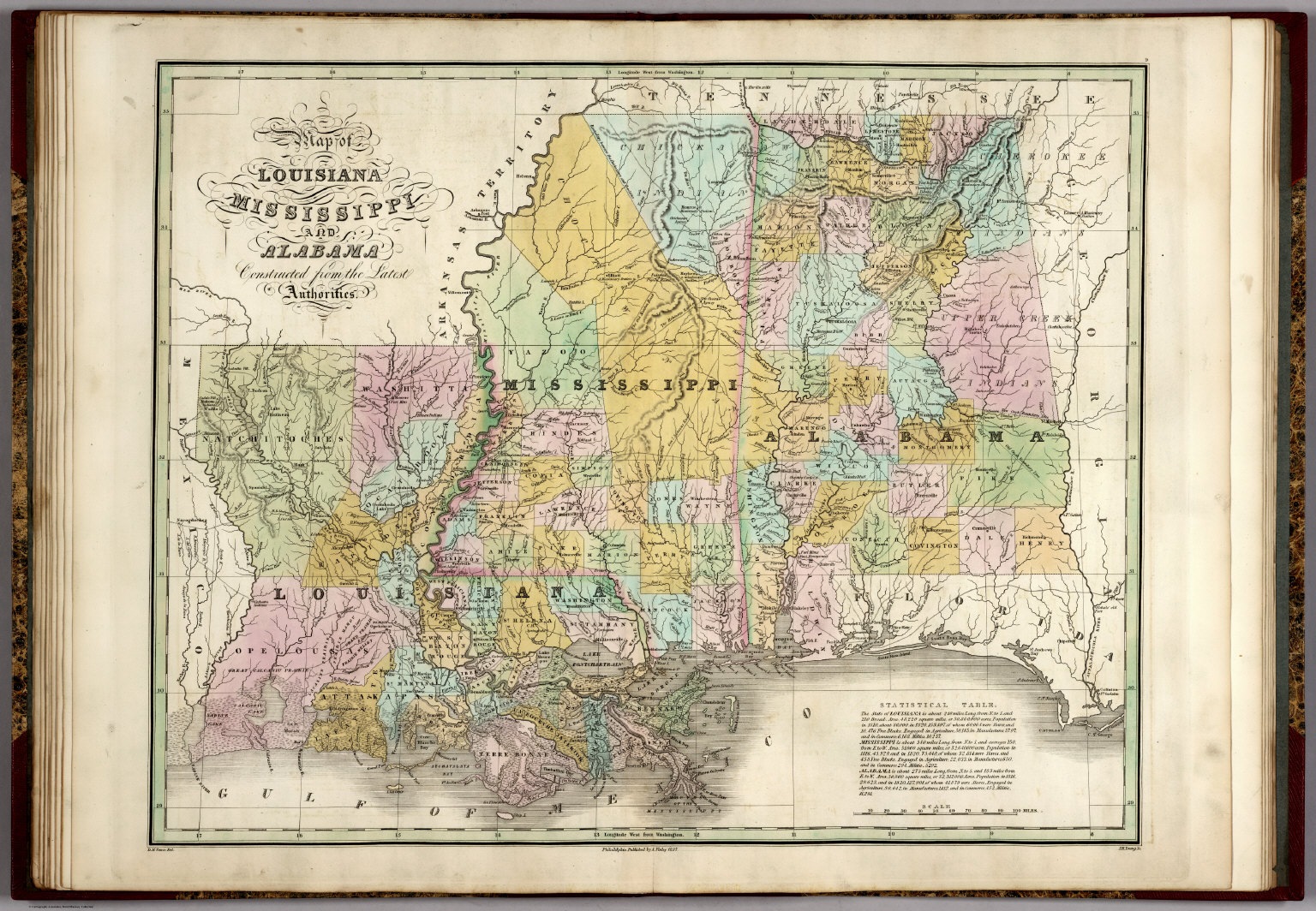 Louisiana Mississippi And Alabama David Rumsey Historical Map Collection 1076