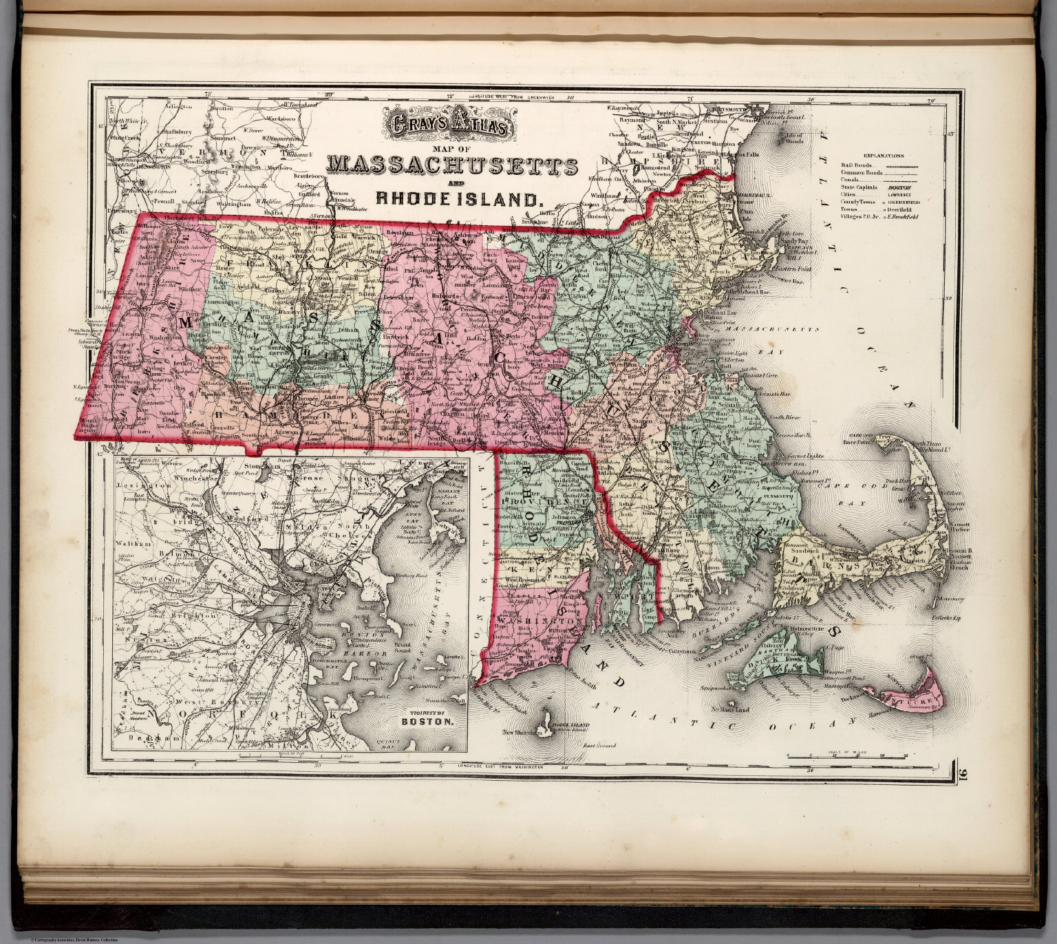 Massachusetts and Rhode Island. - David Rumsey Historical Map Collection