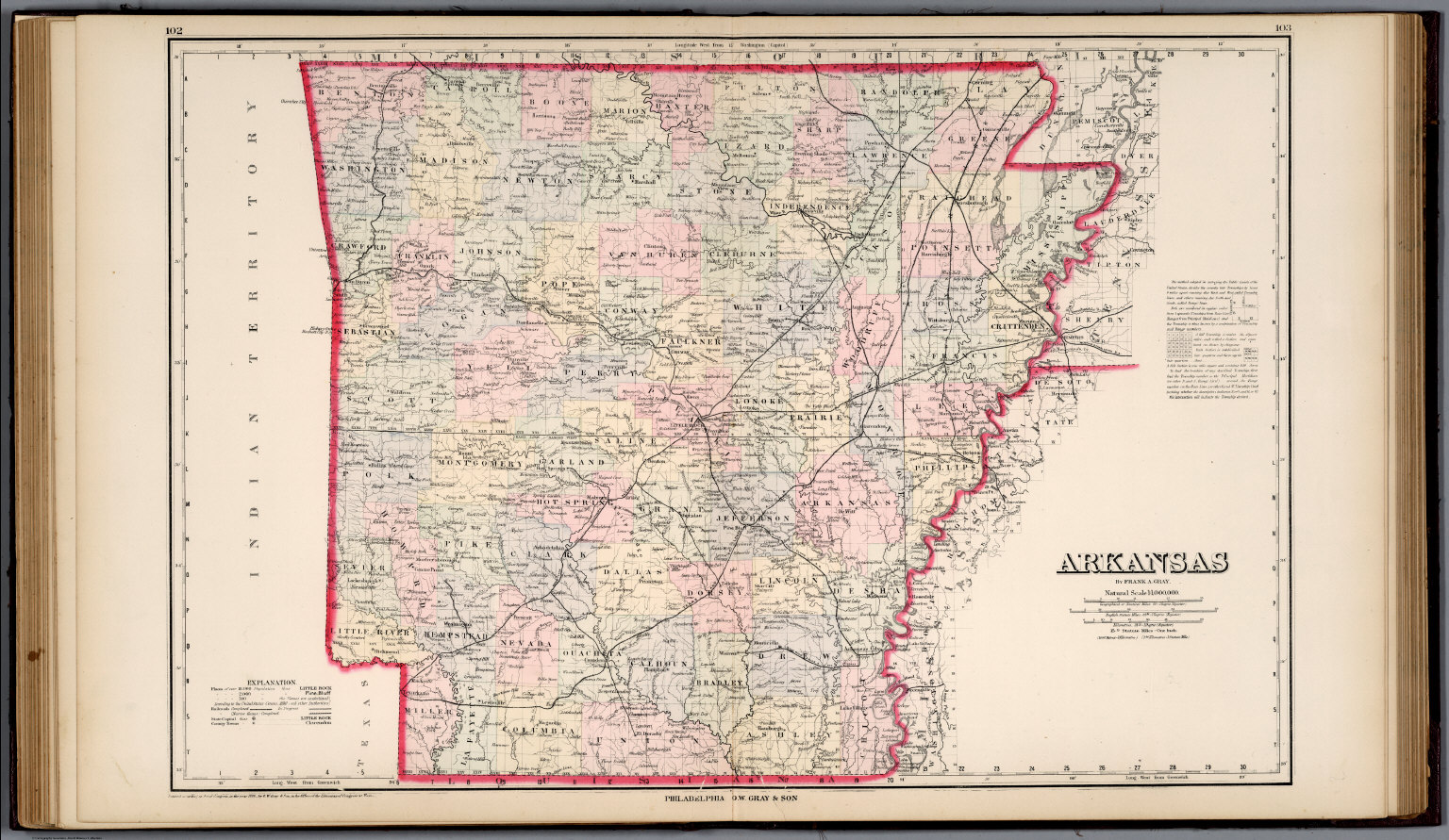 Arkansas David Rumsey Historical Map Collection 1606