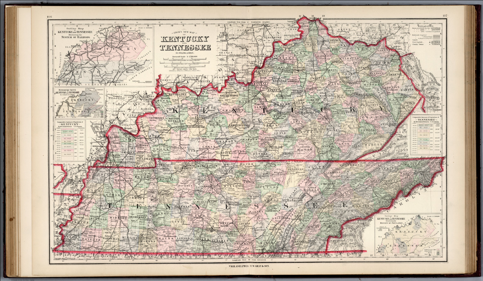 Kentucky and Tennessee. - David Rumsey Historical Map Collection