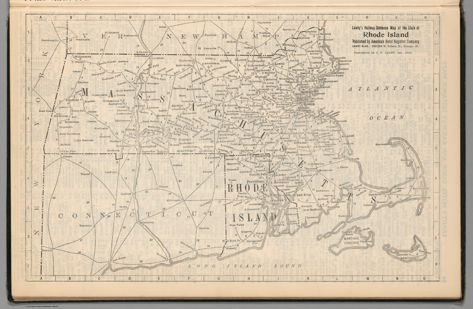 Railway Distance Map of the State of Rhode Island - David Rumsey ...