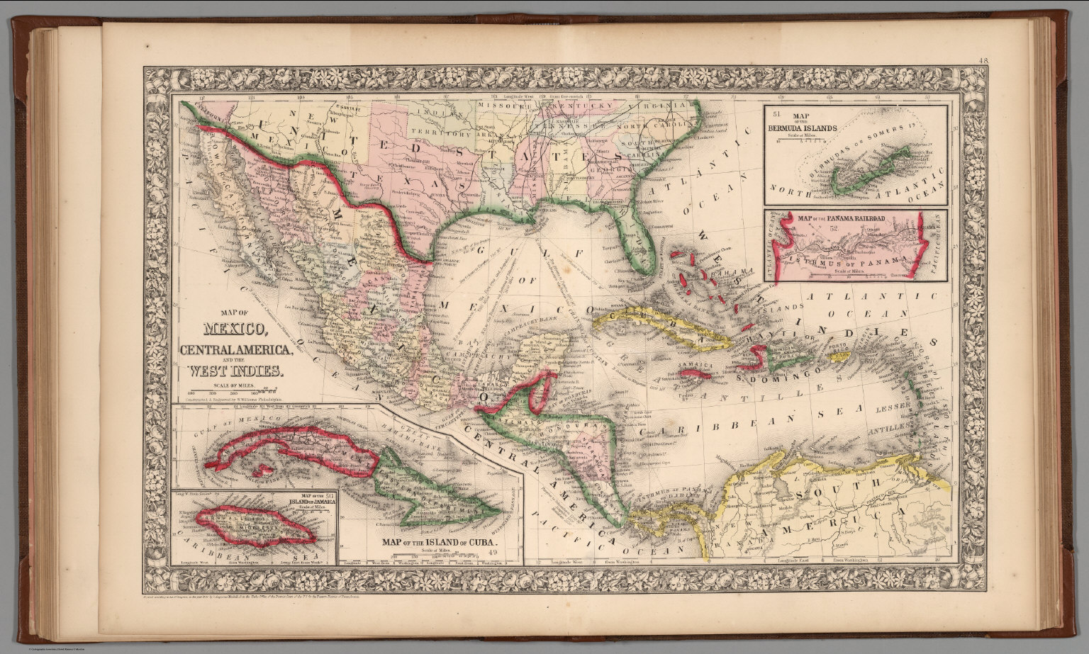 Map Of Mexico Central America And The West Indies David Rumsey Historical Map Collection 1341